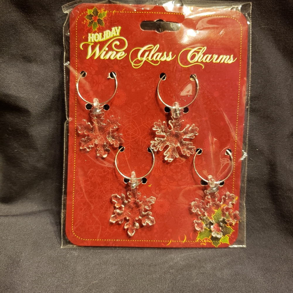 Holiday Wine Glass Charms
